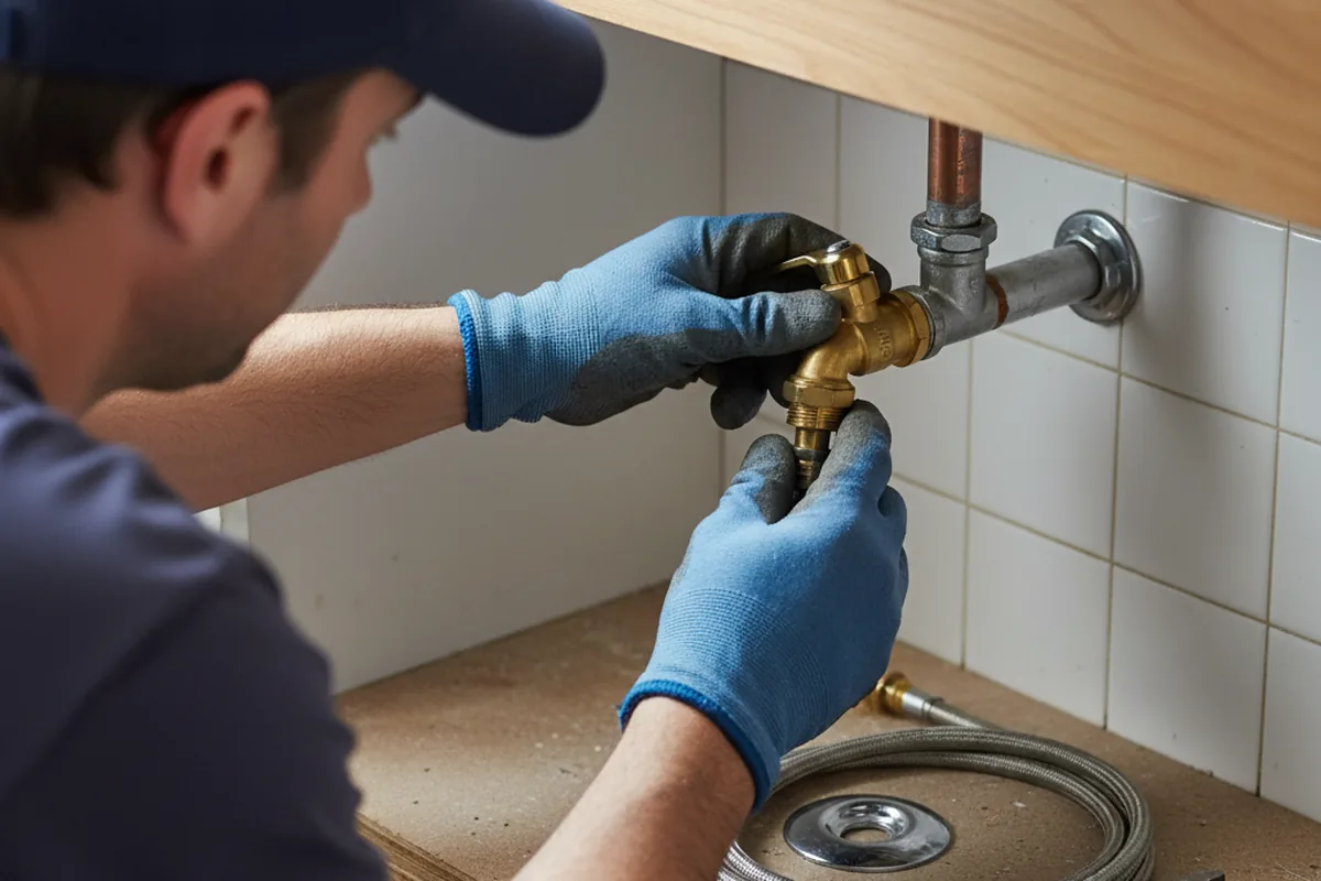 Shutoff valve and fitting work during Emergency Plumbing in Commack